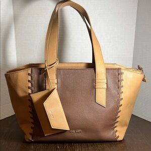 Nine West Two-Tone Brown Tote Bag